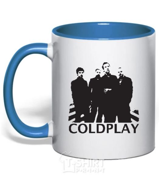 Mug with a colored handle COLDPLAY royal-blue фото