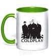 Mug with a colored handle COLDPLAY kelly-green фото