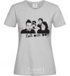 Women's T-shirt FALL OUT BOY Band grey фото