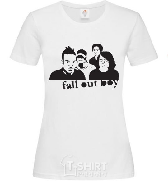 Women's T-shirt FALL OUT BOY Band White фото