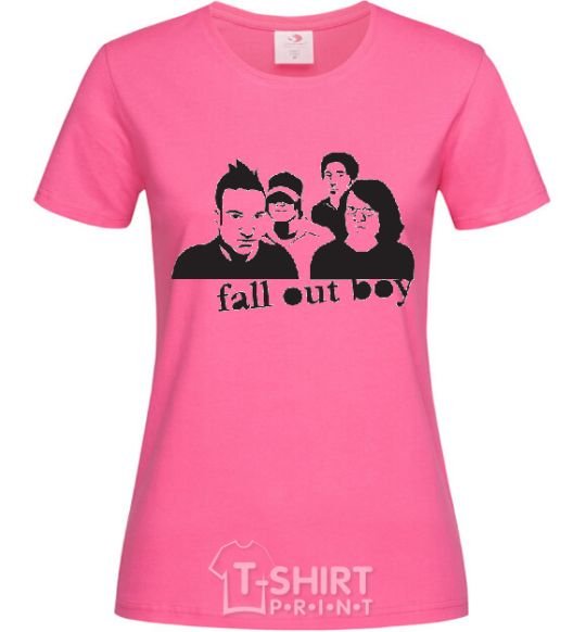 Женская футболка FALL OUT BOY Band Ярко-розовый фото
