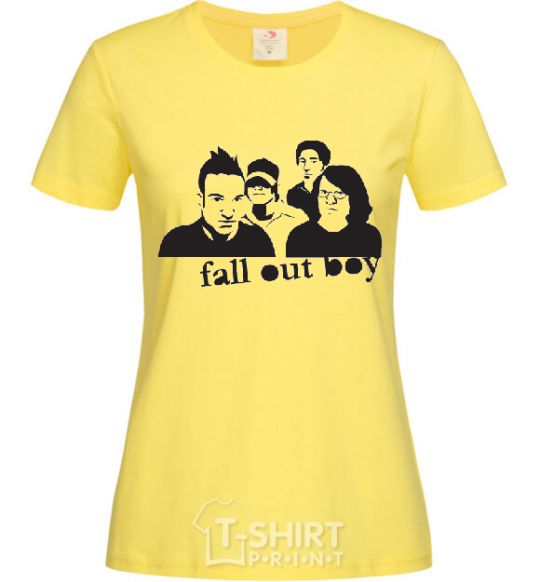 Женская футболка FALL OUT BOY Band Лимонный фото