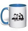 Mug with a colored handle FALL OUT BOY Band royal-blue фото