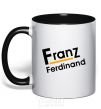 Mug with a colored handle FRANZ FERDINAND black фото