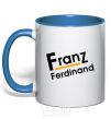 Mug with a colored handle FRANZ FERDINAND royal-blue фото