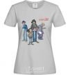 Women's T-shirt GORILLAZ grey фото