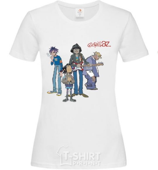 Women's T-shirt GORILLAZ White фото