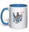 Mug with a colored handle GORILLAZ royal-blue фото