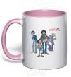 Mug with a colored handle GORILLAZ light-pink фото