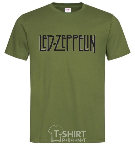 Мужская футболка LED ZEPPELIN Оливковый фото