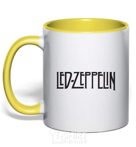 Mug with a colored handle LED ZEPPELIN yellow фото