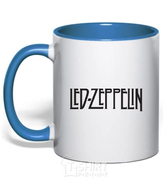 Mug with a colored handle LED ZEPPELIN royal-blue фото