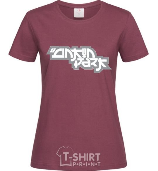 Women's T-shirt LINKIN PARK burgundy фото