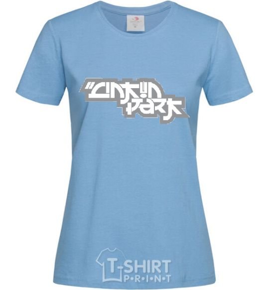 Women's T-shirt LINKIN PARK sky-blue фото