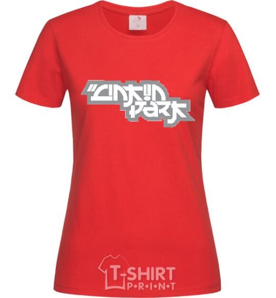 Women's T-shirt LINKIN PARK red фото