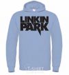 Men`s hoodie LINKIN PARK inscription sky-blue фото