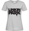 Women's T-shirt LINKIN PARK inscription grey фото