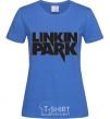 Women's T-shirt LINKIN PARK inscription royal-blue фото