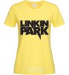 Women's T-shirt LINKIN PARK inscription cornsilk фото