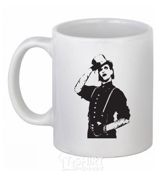 Ceramic mug Merlin Manson White фото