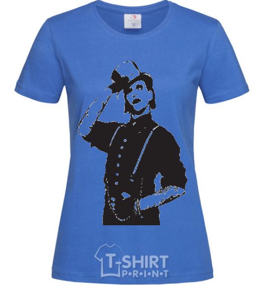 Women's T-shirt Merlin Manson royal-blue фото