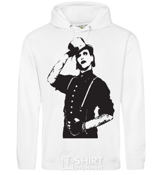 Men`s hoodie Merlin Manson White фото