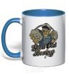 Mug with a colored handle GOOD OLD BOXING royal-blue фото