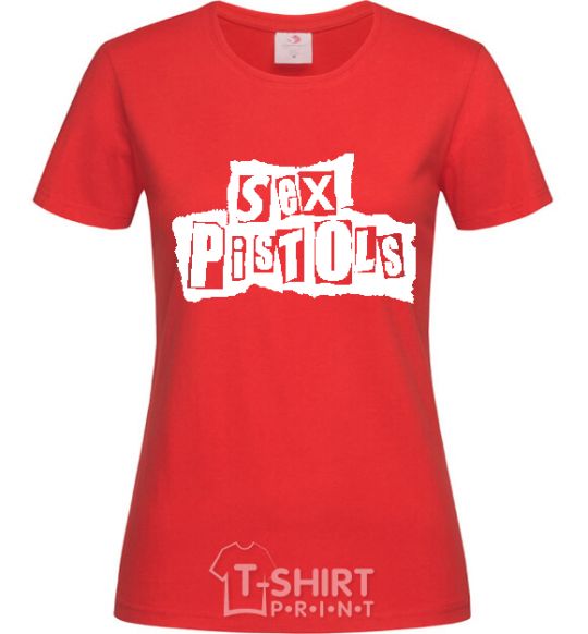 Женская футболка SEX PISTOLS Красный фото