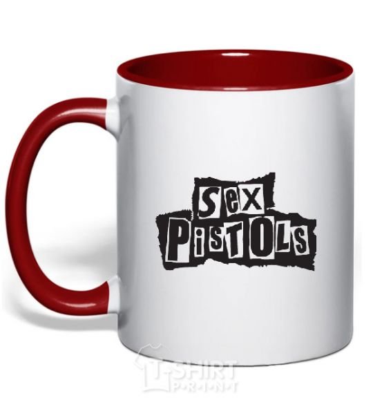 Чашка с цветной ручкой SEX PISTOLS Красный фото