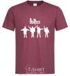 Men's T-Shirt THE BEATLES team burgundy фото