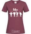 Women's T-shirt THE BEATLES team burgundy фото