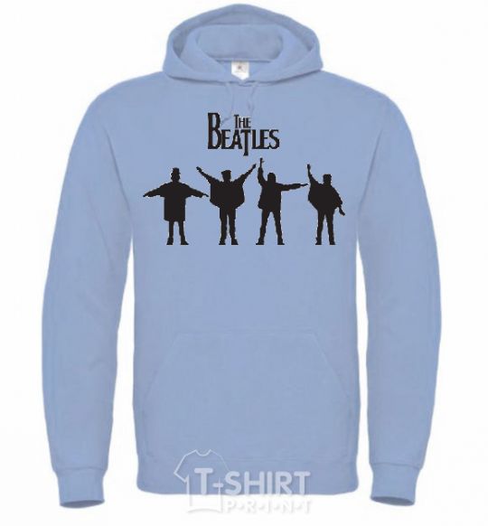 Men`s hoodie THE BEATLES team sky-blue фото