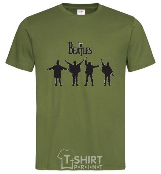 Men's T-Shirt THE BEATLES team millennial-khaki фото