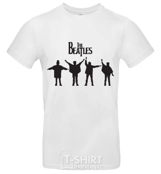 Men's T-Shirt THE BEATLES team White фото