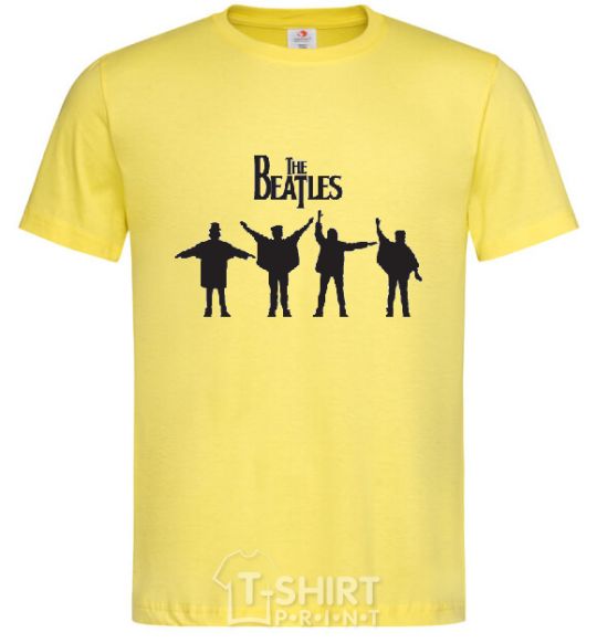 Men's T-Shirt THE BEATLES team cornsilk фото