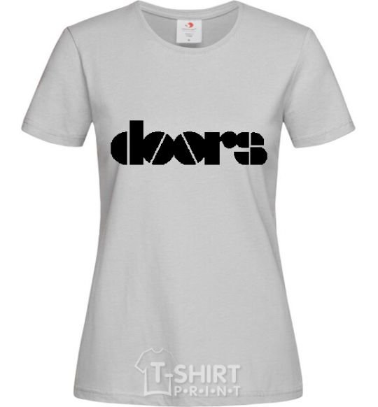 Women's T-shirt THE DOORS grey фото