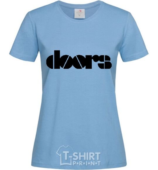 Women's T-shirt THE DOORS sky-blue фото