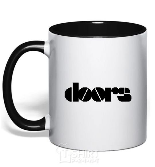 Mug with a colored handle THE DOORS black фото