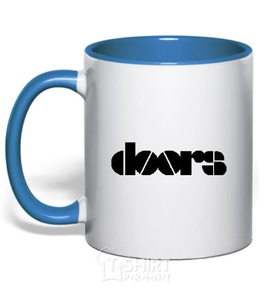 Mug with a colored handle THE DOORS royal-blue фото