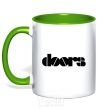 Mug with a colored handle THE DOORS kelly-green фото