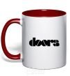 Mug with a colored handle THE DOORS red фото