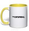 Mug with a colored handle THE OFFSPRING yellow фото