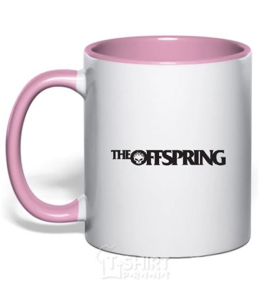 Mug with a colored handle THE OFFSPRING light-pink фото