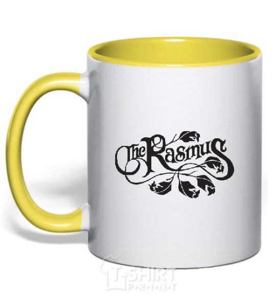 Mug with a colored handle THE RASMUS yellow фото