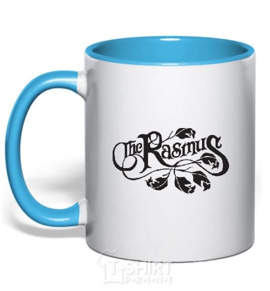 Mug with a colored handle THE RASMUS sky-blue фото