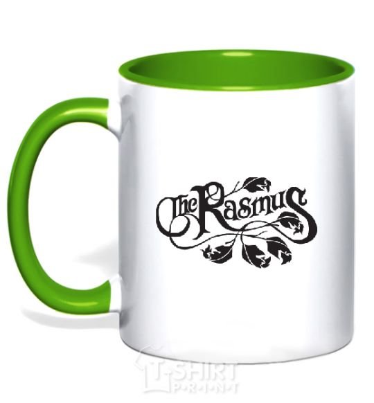Mug with a colored handle THE RASMUS kelly-green фото