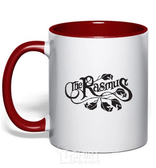 Mug with a colored handle THE RASMUS red фото