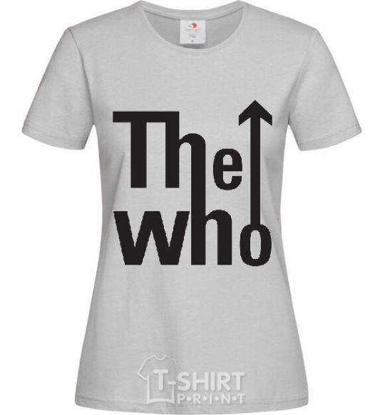 Women's T-shirt THE WHO grey фото