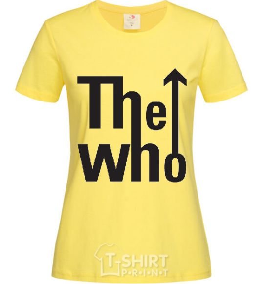 Women's T-shirt THE WHO cornsilk фото