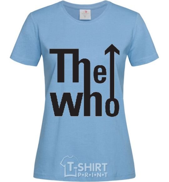Women's T-shirt THE WHO sky-blue фото